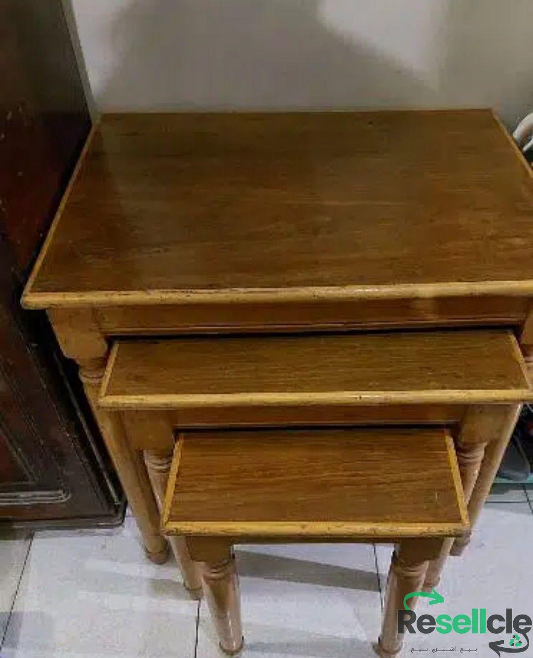 طقم ٣ ترابيزات متداخله بحاله ممتازه