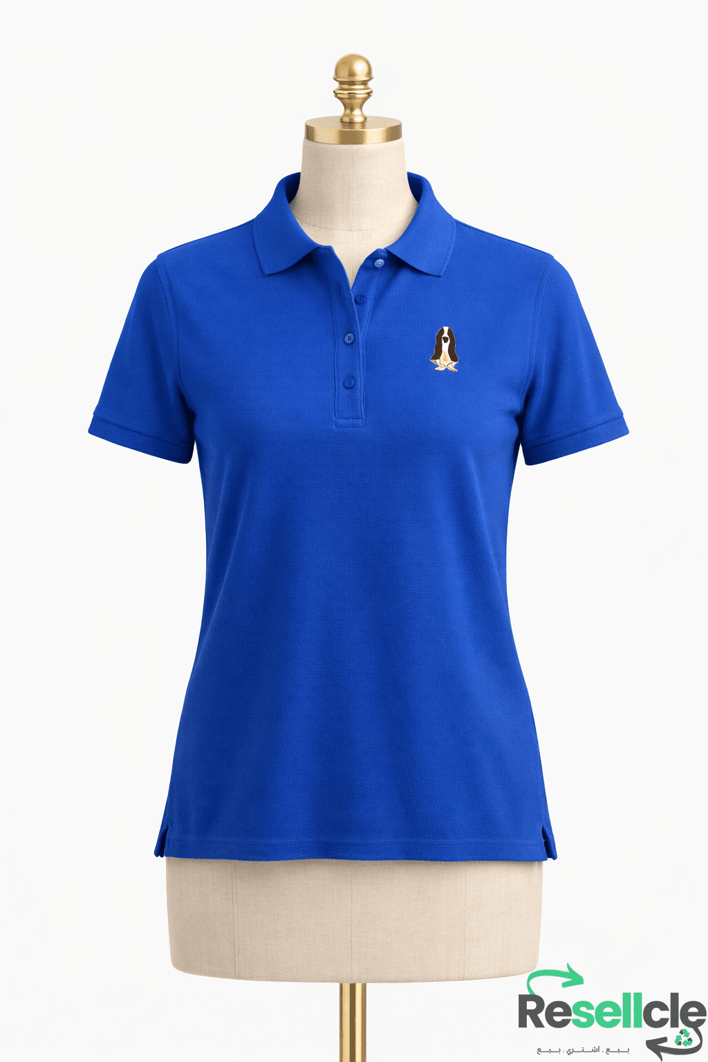 تيشيرت بولو نسائي ، باللون الأزرق الداكن ، كاجوال أنيق  من ماركة Hush Puppies  مقاس XL